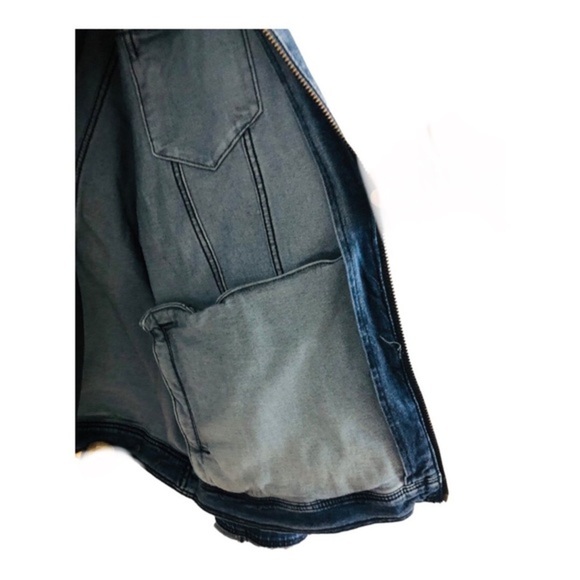 Rock & Republic Men’s Denim Zippered moto bomber jacket size 2XL brand new - Picture 11 of 16